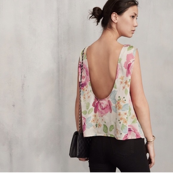 Reformation Tops - Reformation Malaga Scoop Back Floral Tank S